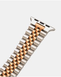 Friendie - Stainless Steel Link Bracelet Band - The Perth - Apple Watch Compatible