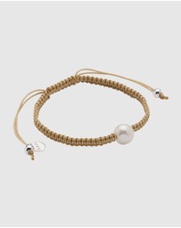 Najo - Coco Lagoon 10mm Pearl Bracelet - Camel