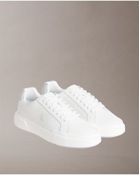 Calvin Klein - CK Avenue Leather Silver Tab Sneakers