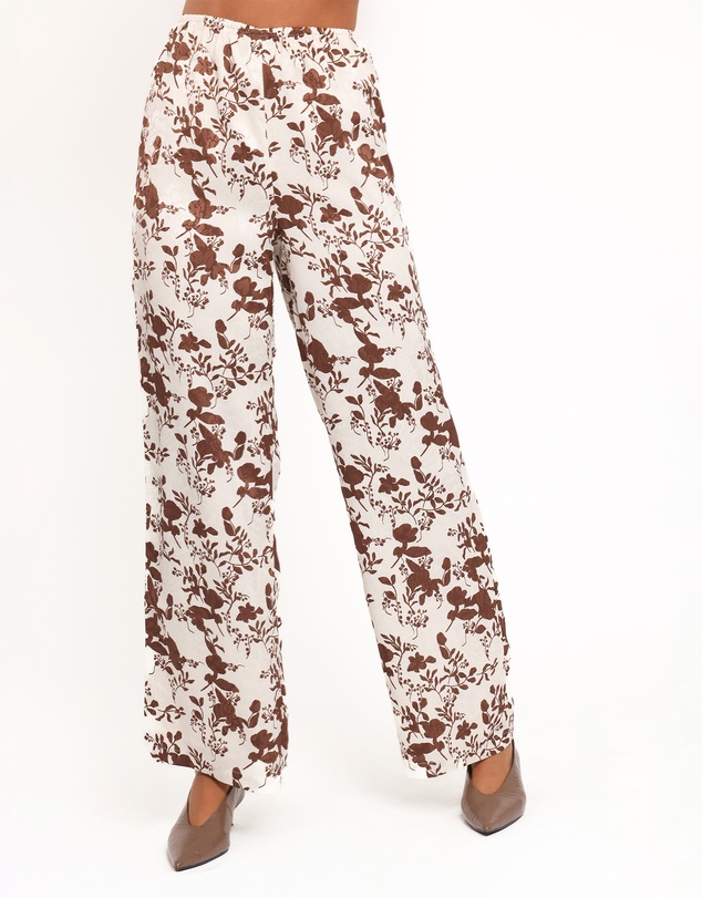 Petal & Pup - Winslet Wide Leg Pant - Brown Floral