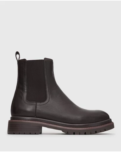 Betts - Indigo Leather Chelsea Ankle Boots