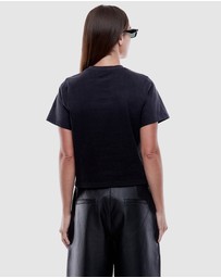 ENA PELLY - Washed Debossed Relaxed Baby Tee