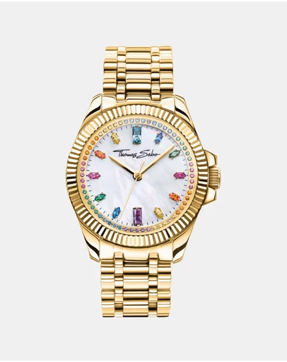 THOMAS SABO - Watch for Women Divine Rainbow Yellow Gold-Coloured