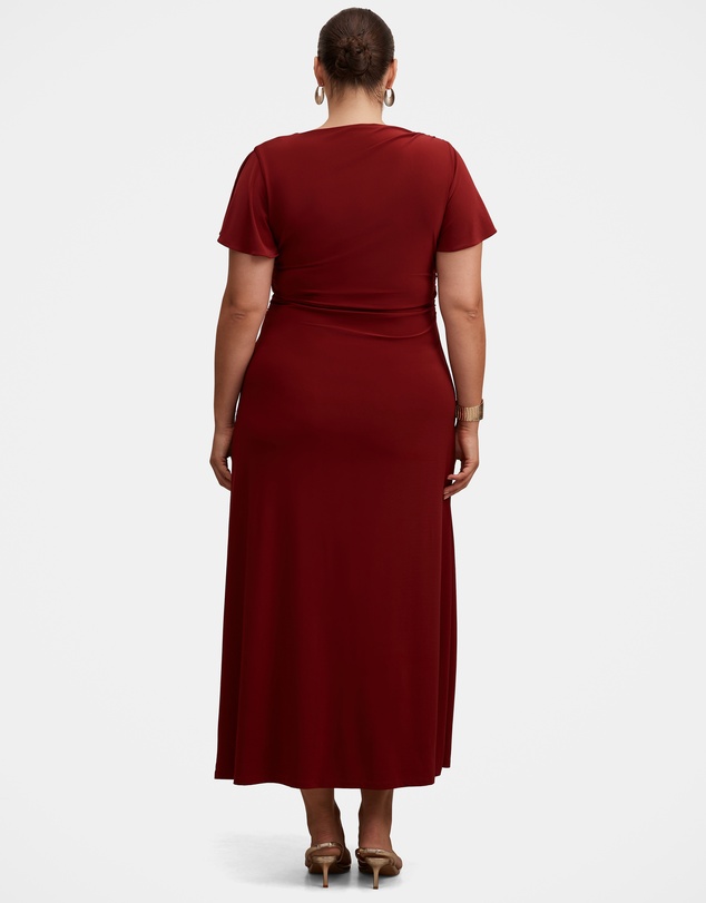 Forever New Curve - Fiora Curve Short Sleeves Hardwear Midi Dress