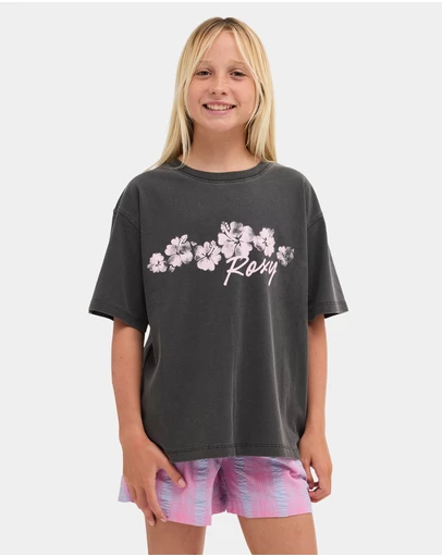 Roxy - Girls 8 to 16 Flower Chain T-Shirt