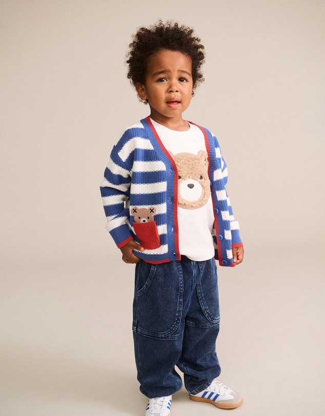 Huxbaby - Knit Denim Pocket Pants - Babies-Teens
