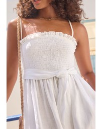 NEXT - Shirred Premium 100% Linen Summer Midi Dress