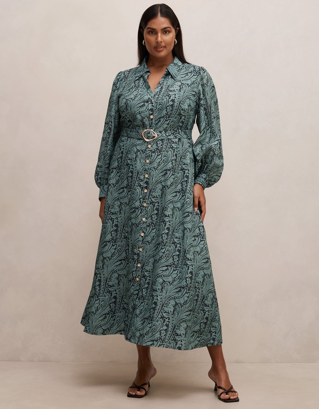 Forever New Curve - Hazel Curve Shirt Midi Dress