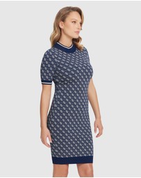 GUESS - Navy Logo Lise Knit Dress
