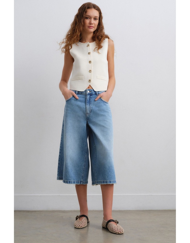 NEXT - Longline Jort Denim Shorts