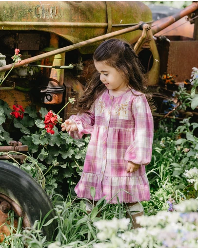 Fox & Finch - Tutu Tigers Check Dress 3-7 Yrs