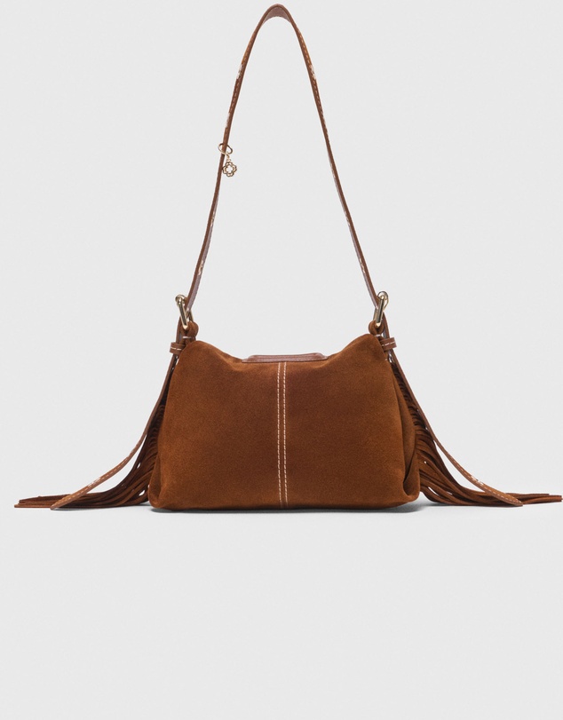 Maje - Topstitched Suede Miss M Mini Bag