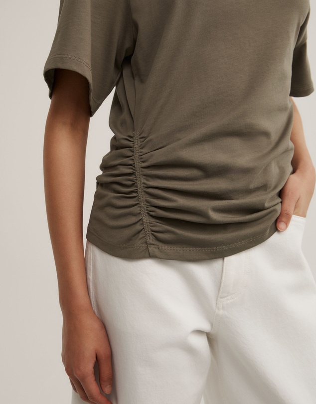 Witchery - Ruched Asymmetric T-shirt