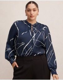 Forever New Curve - Savannah Curve Button Up Blouse
