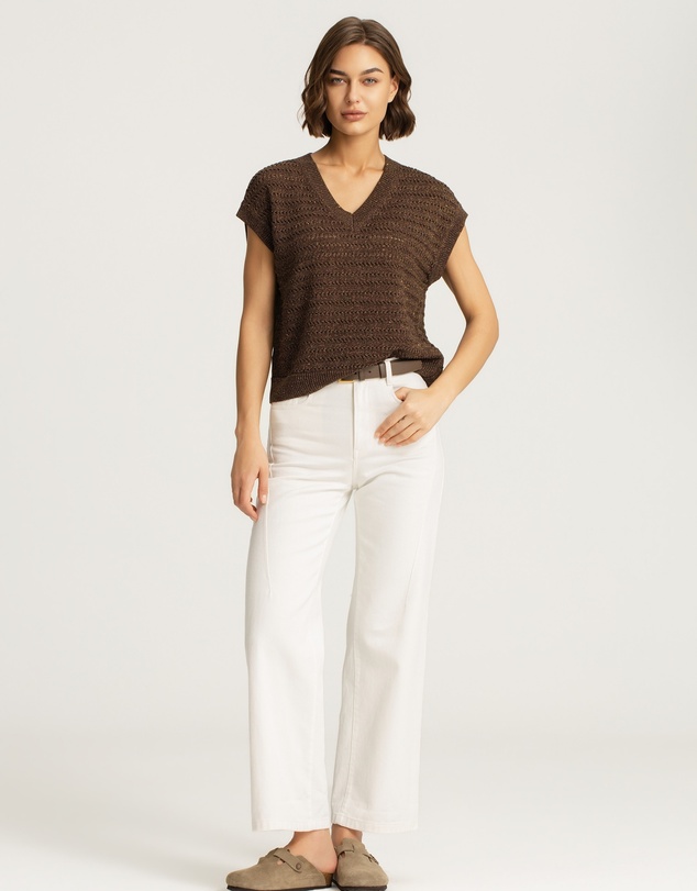 IDA+S - Reni Metallic Cotton Knit Top