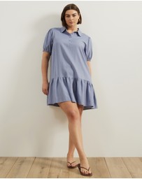 Atmos&Here Curvy - Lola Linen Blend Shirt Dress