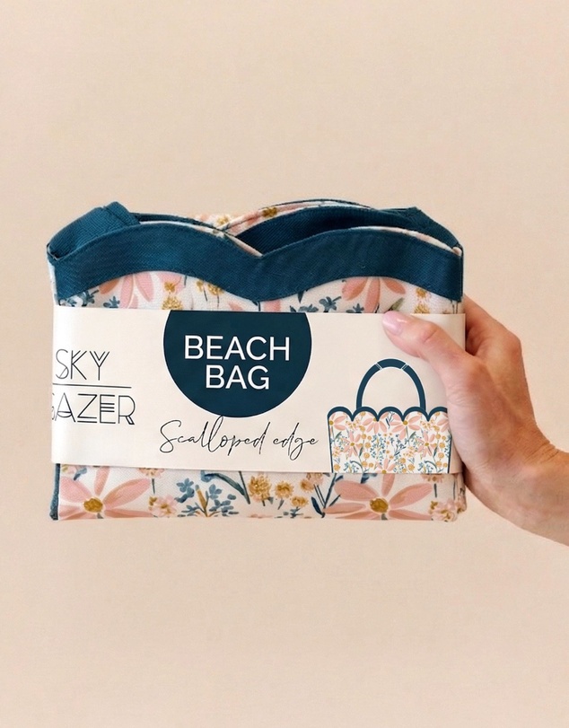Sky Gazer - Scalloped Edge Beach Bag- Yamba