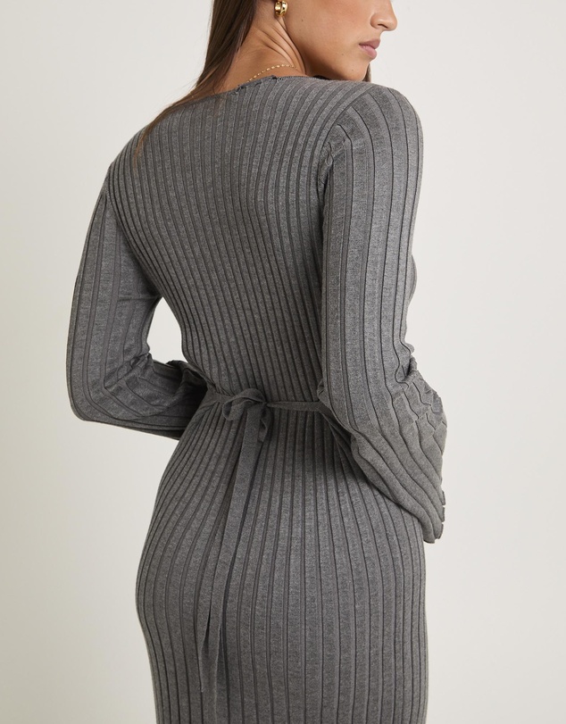 Subtitled - Sophie Long Sleeve Rib Knit Dress