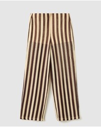 M.N.G - Striped Openwork Knit Pants