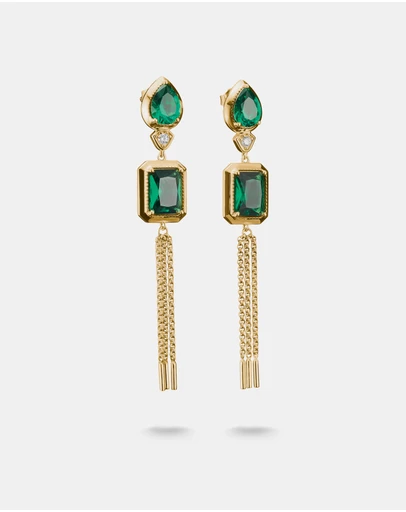 THOMAS SABO - THOMAS SABO Earrings with Green Stones