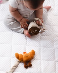Living Textiles - 2 Pack Mini Market Brunch Stroller Toys - Coffee & Croissant
