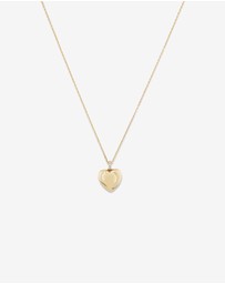 Michael Hill - Diamond Accent Heart locket in 10kt Yellow Gold