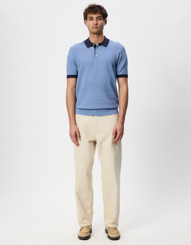 Scotch & Soda - Knitted Tone On Tone Striped Regular Fit Polo