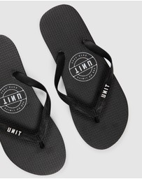 UNIT - UNIT Mens Stamp Flip Flops