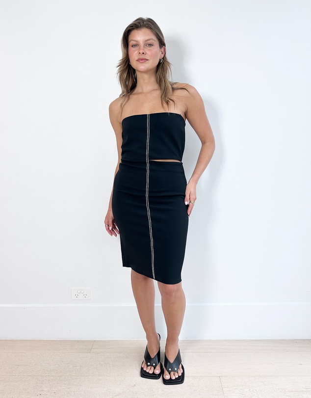 Cirkular - Pre-Loved - Bassike Strapless Midi Dress