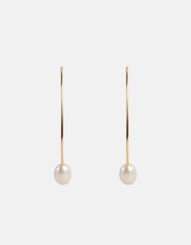 FAIRLEY - Pearl Curve Earrings