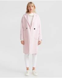 Belle & Bloom - Publisher Double-Breasted Wool Blend Coat