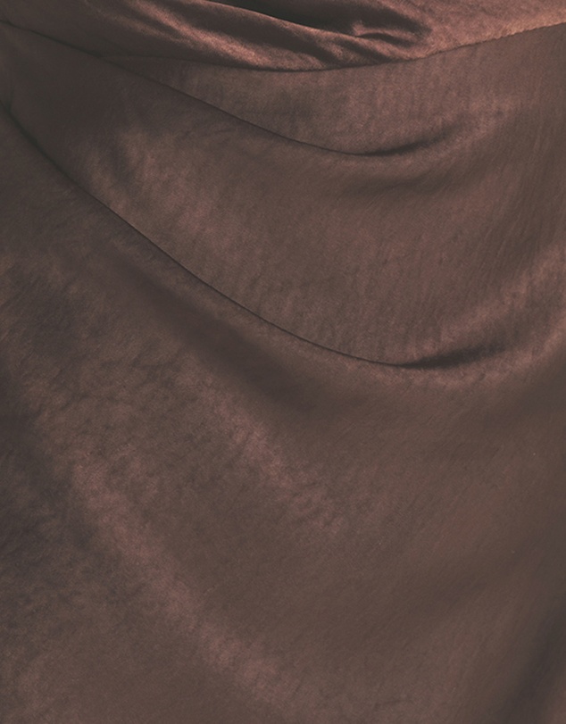 Six Stories - One Shoulder Drape Detail Satin Bridesmaid Dress