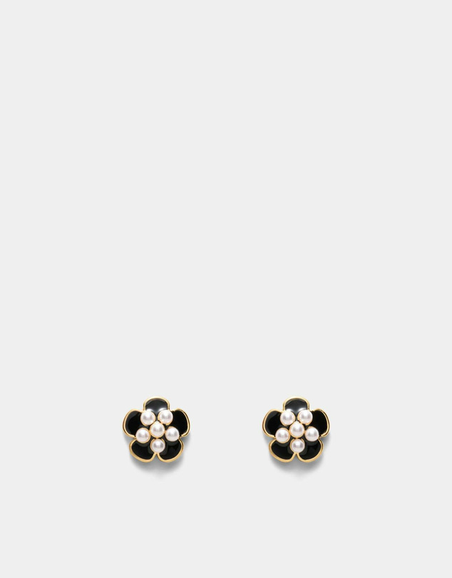 MIMCO - La Fleur Stud Earrings - Black
