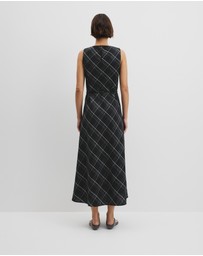 Country Road - Organically Grown Linen Check Maxi Dress