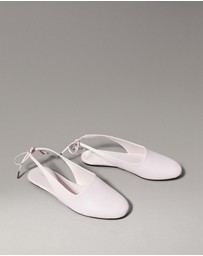 Calvin Klein - Leather Slingback Ballerinas