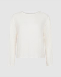 Hunkemoller - Long Sleeve Brushed Rib Jersey Top