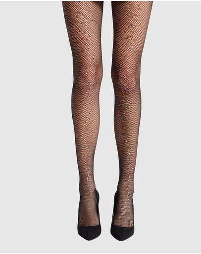 High Heel Jungle - Glitter Fishnet Tights