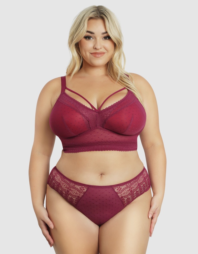 Parfait - Mia Dot Longline Padded Lace Bralette