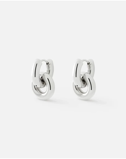 CENDRE - Hailey Huggie Earrings Silver