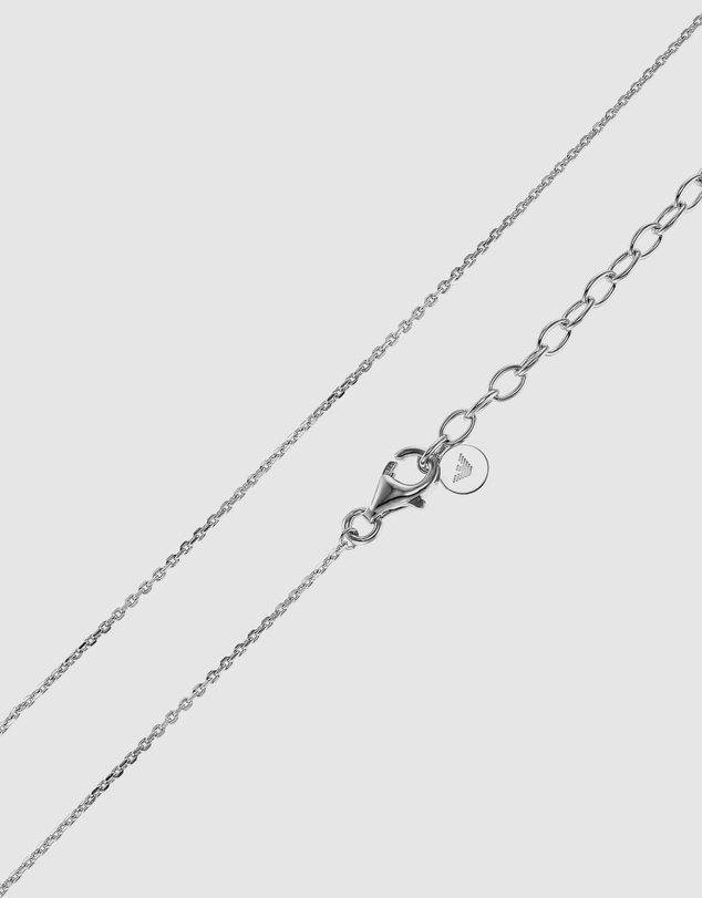 Emporio Armani - Silver Tone Pendant Necklace