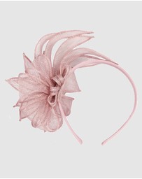 Max Alexander - Flower Pink Sinamay Fascinator Headband