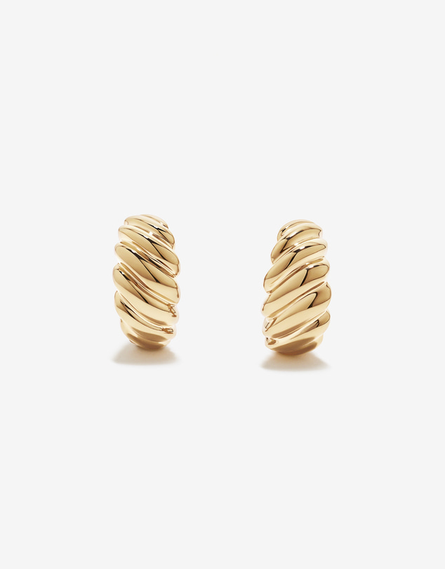Michael Hill - Twist Drop Stud Earrings in 18Kt Vermeil