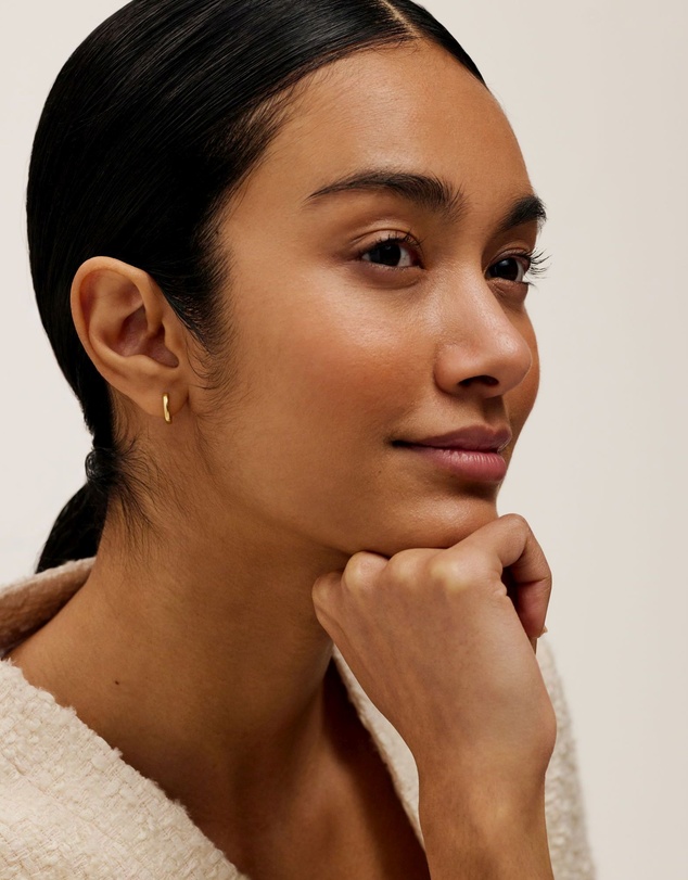 Ted Baker - Crislie Logo Hoop Earrings 12mm