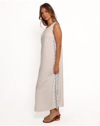 Petal & Pup - Lennie Midi Dress - Cream Blue