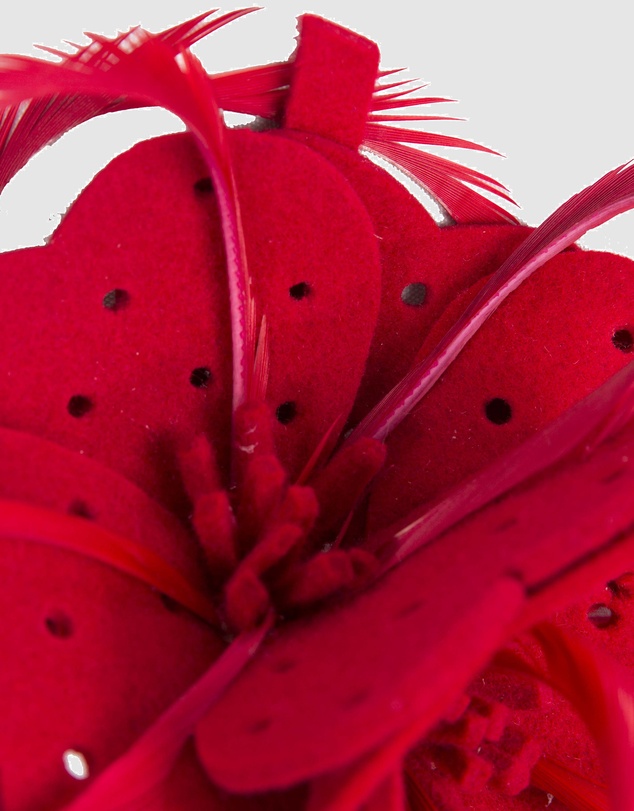 Max Alexander - Felt Red Flower Fascinator