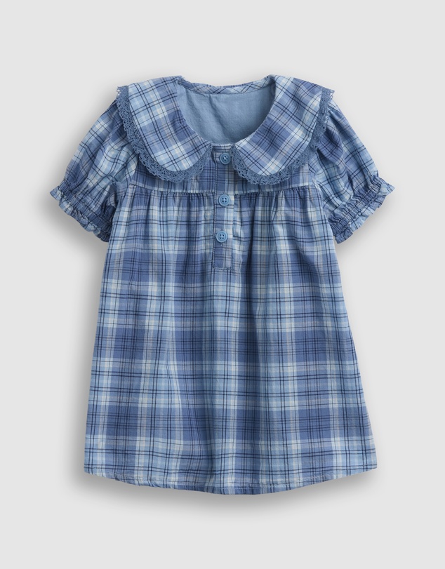 GAP - Short Sleeves Fam Plaid Dress Set - Babies