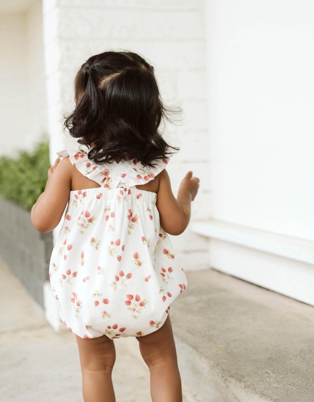 Bebe by Minihaha - Poppy Strawberry Print Romper