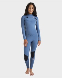 Billabong - Girls 8 to 14 4/3mm Synergy Natural Chest Zip Wetsuit