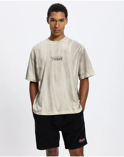 Thrills - Cut Shattered Box Fit Oversized Cropped Tee
