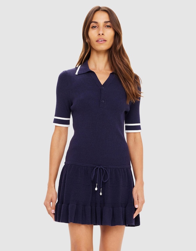 The Upside - Plume Knit Collared Dress